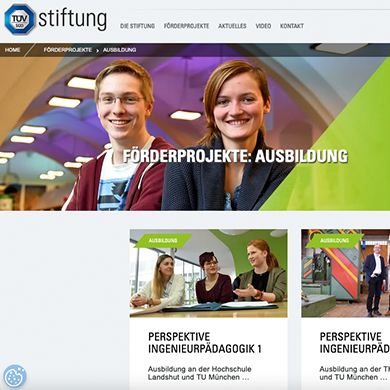 TÜV SÜD Stiftung: Internet Relaunch