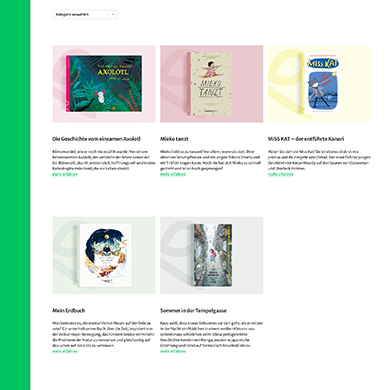 limbionbooks präsentiert die ersten fünf Bücher und ars navigandi entwickelt die Internetseite dafür.