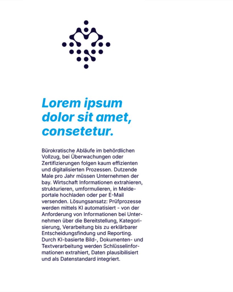 Mit BAICert entsteht eine Marke mit Strahlkraft. Das Corporate Design macht sichtbar, wie KI-Technologien Bürokratie abbauen, Zeit und Ressourcen sparen und gleichzeitig Vertrauen und Nachhaltigkeit vermitteln.