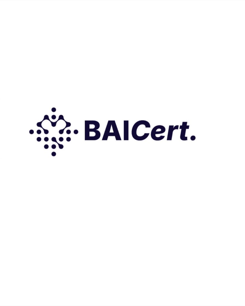 Mit BAICert entsteht eine Marke mit Strahlkraft. Das Corporate Design macht sichtbar, wie KI-Technologien Bürokratie abbauen, Zeit und Ressourcen sparen und gleichzeitig Vertrauen und Nachhaltigkeit vermitteln.