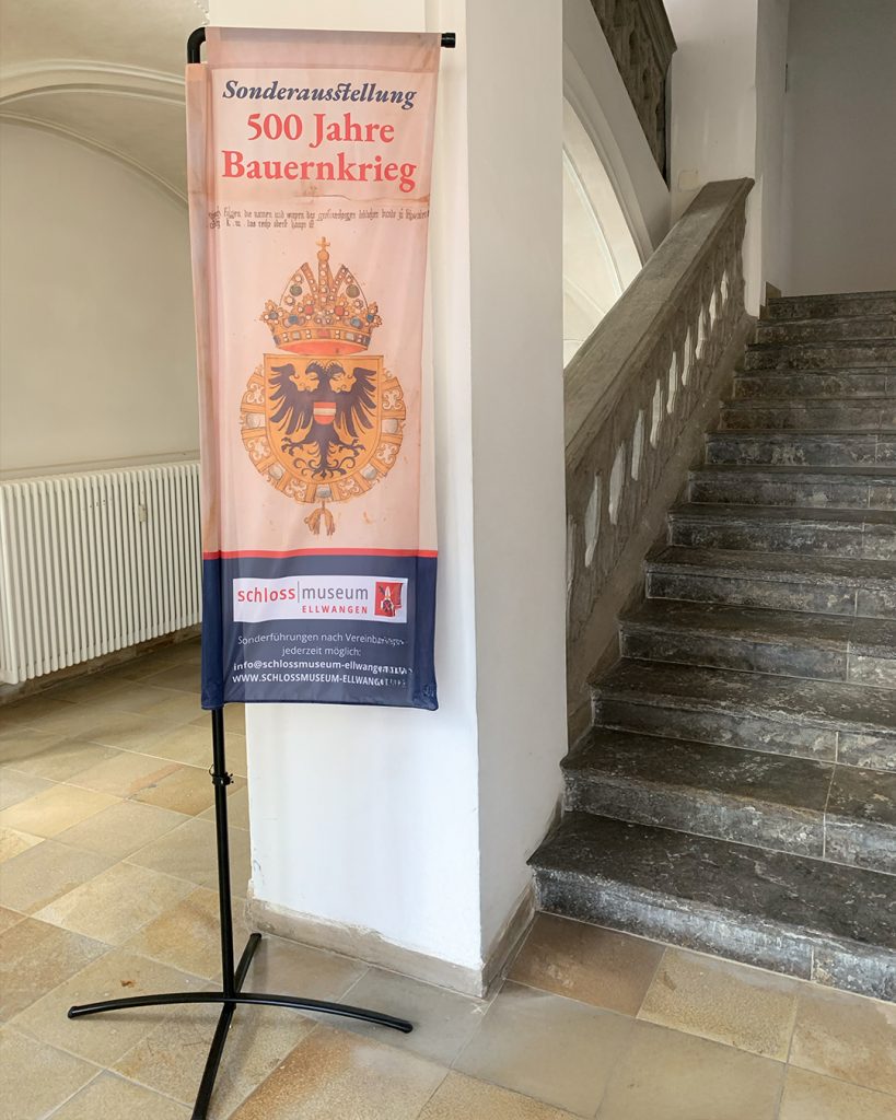 Ausstellungskonzept: Sonderausstellung zum Thema „500 Jahre Bauernkrieg“.