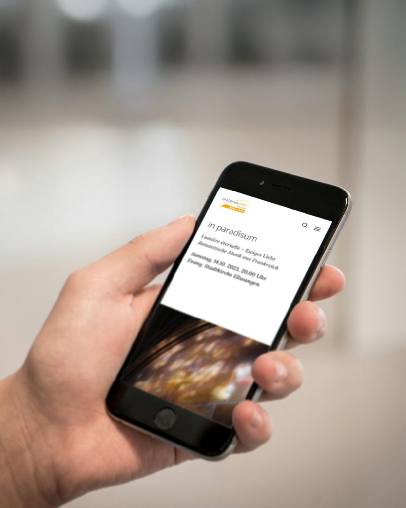 Chortradition trifft auf digitale Interaktion: Website Relaunch für den Oratorienchor Ellwangen 1824 e. V.