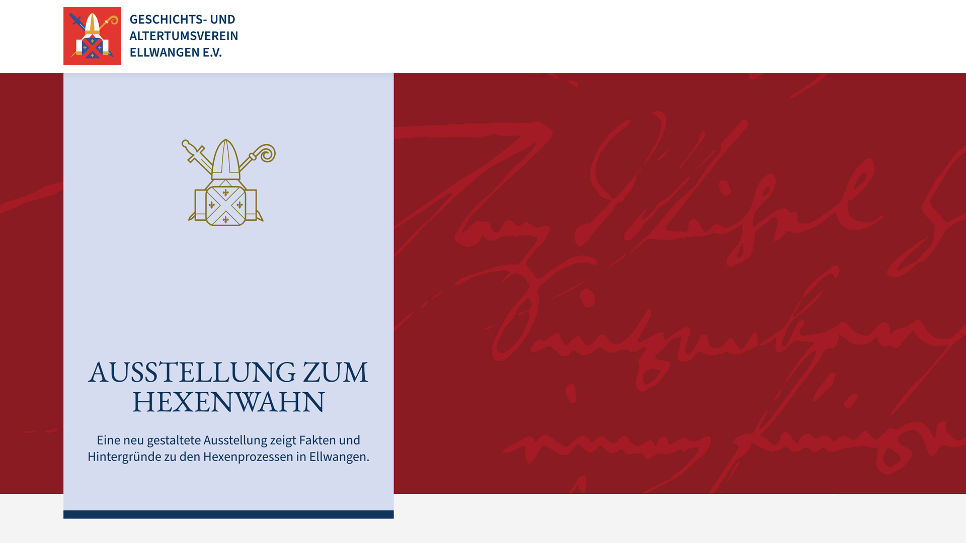 Grafisches Ausstellungskonzept »Hexenwahn in Ellwangen«