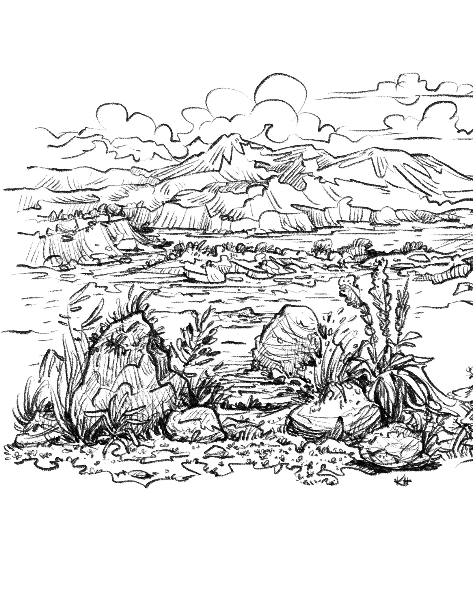 Ausstellung Flussumkehr – von der Skizze zur Illustration