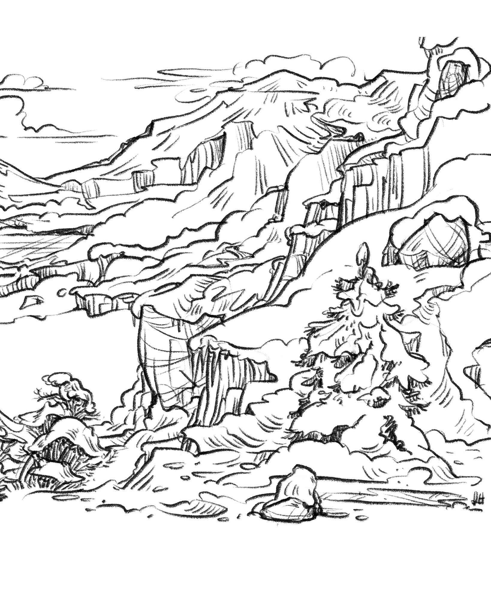 Ausstellung Flussumkehr – von der Skizze zur Illustration