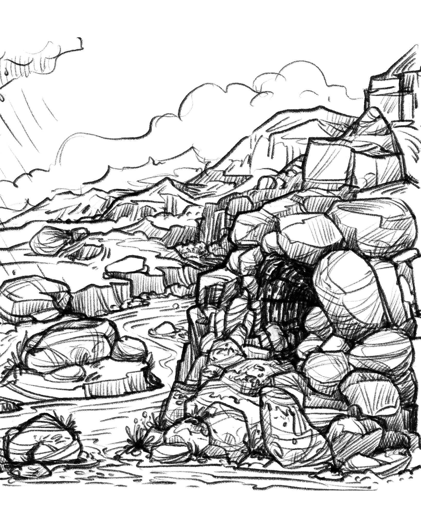 Ausstellung Flussumkehr – von der Skizze zur Illustration