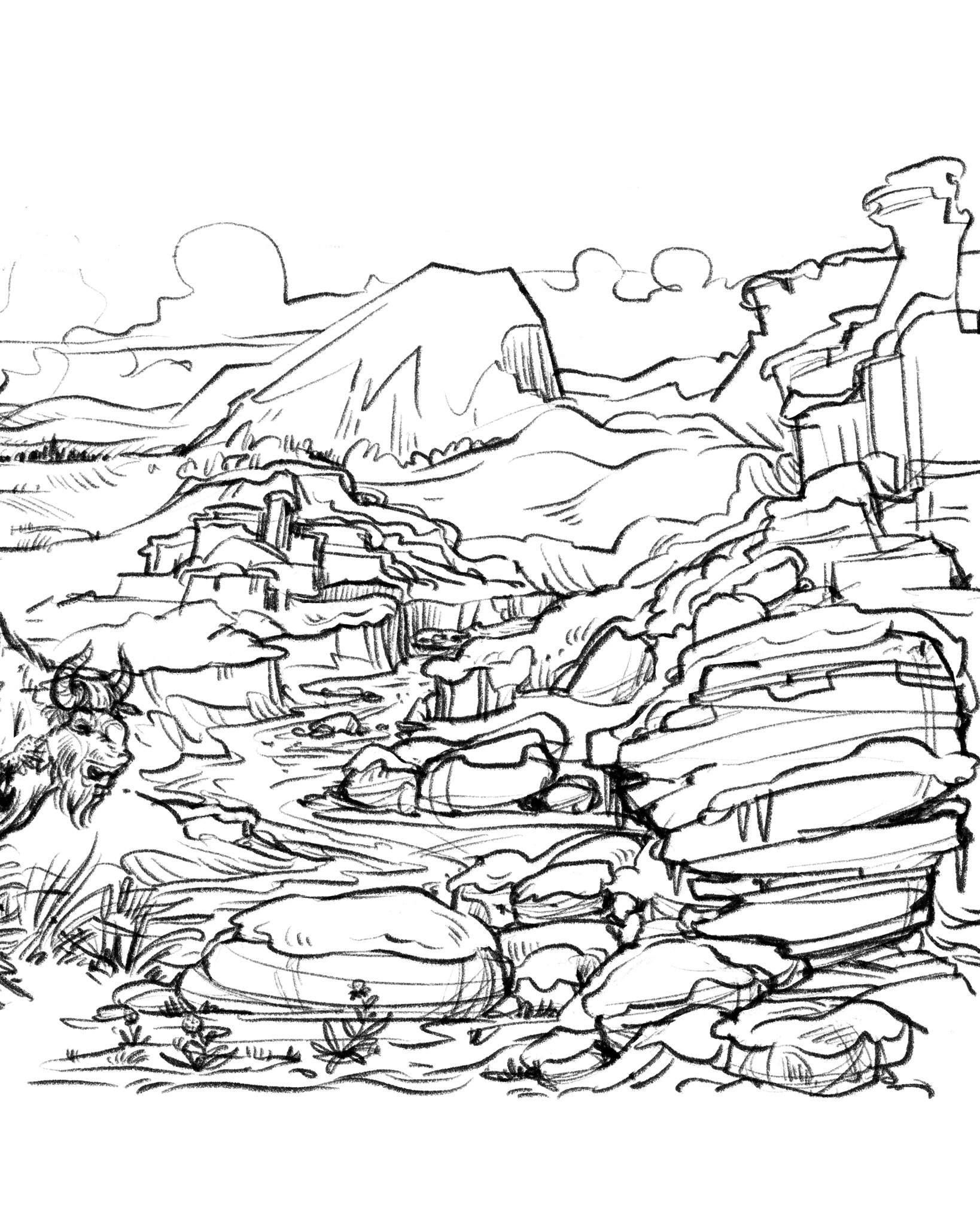 Ausstellung Flussumkehr – von der Skizze zur Illustration