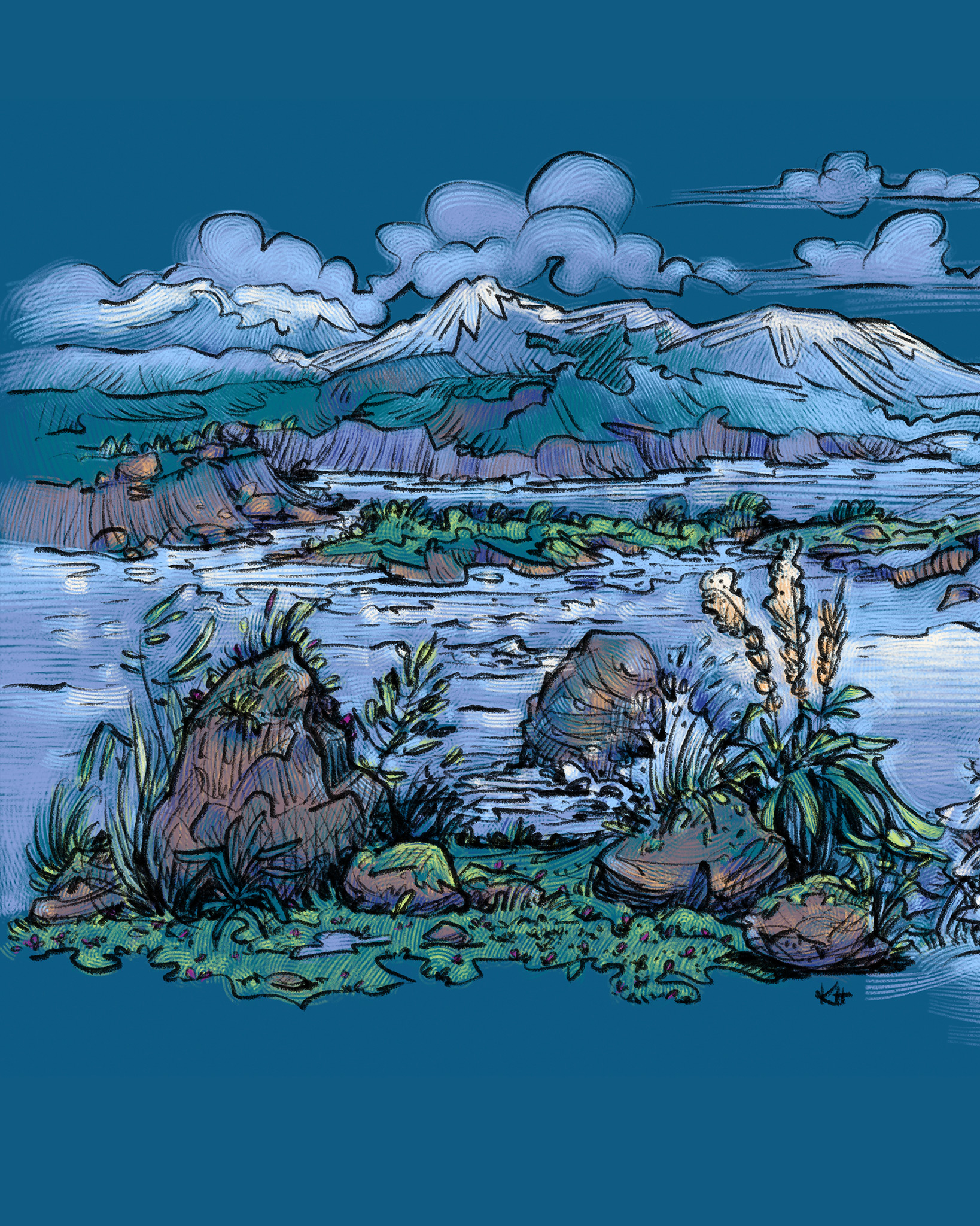 Ausstellung Flussumkehr – von der Skizze zur Illustration